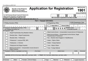 BIR Form 1901