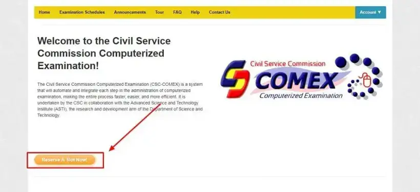 COMEX Reserve a Slot