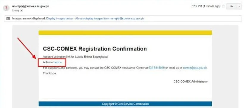 COMEX Verification Link