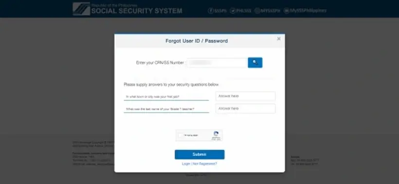 Reset SSS Password