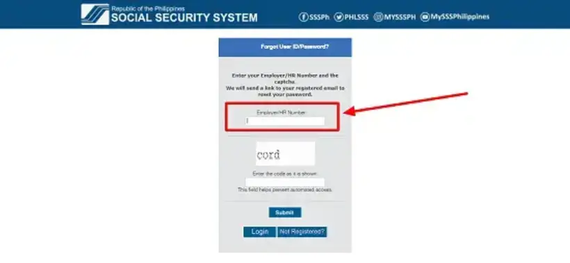 Reset SSS Password