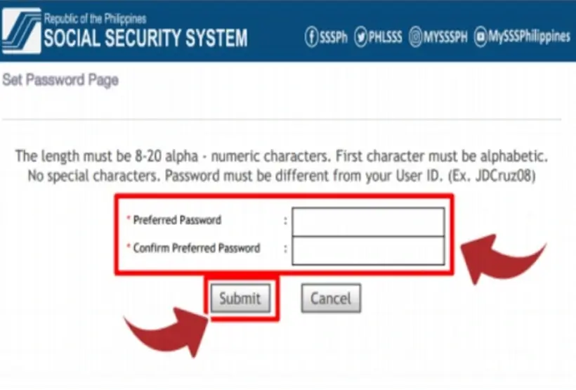 Reset SSS Password