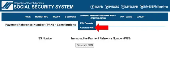 SSS PRN Number Online