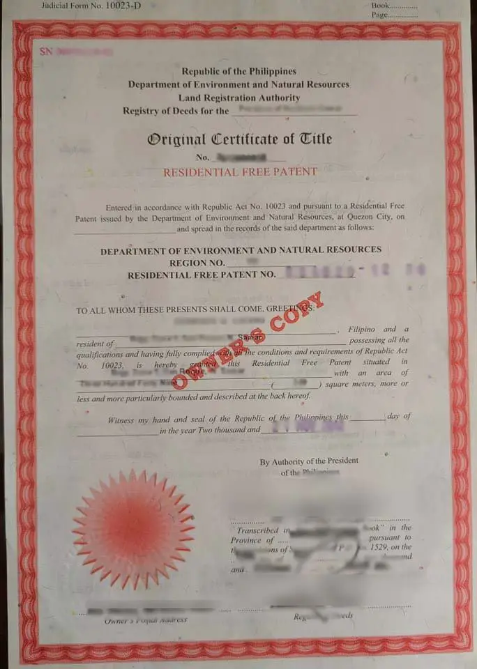 electronic copy of land title