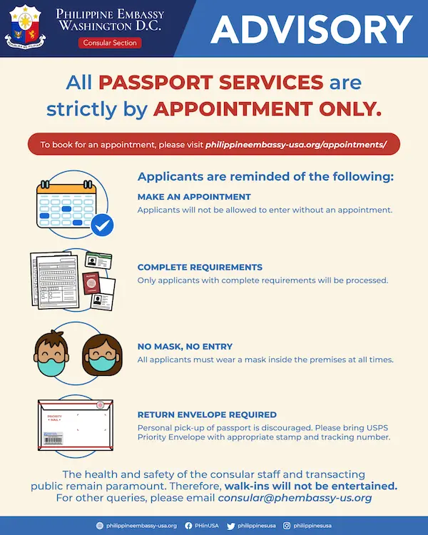 philippine embassy appointment for passport renewal washington dc