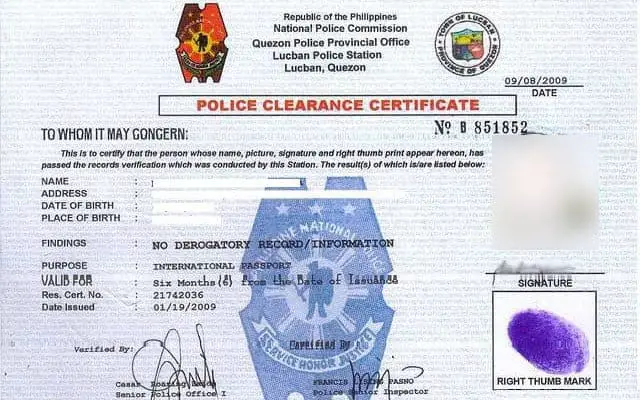 Police Clearance