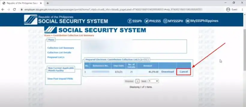 Change Employee Contribution in SSS