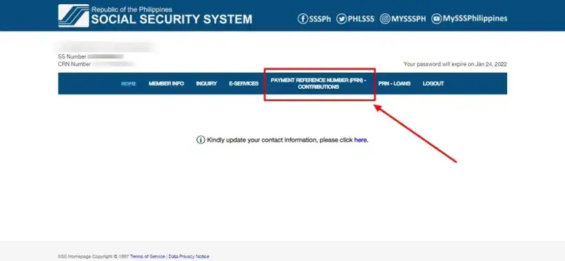 Update SSS Contribution Online