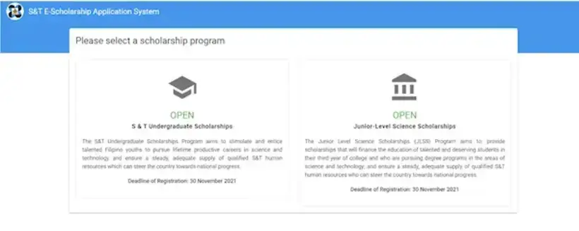 DOST Scholarship Online Application