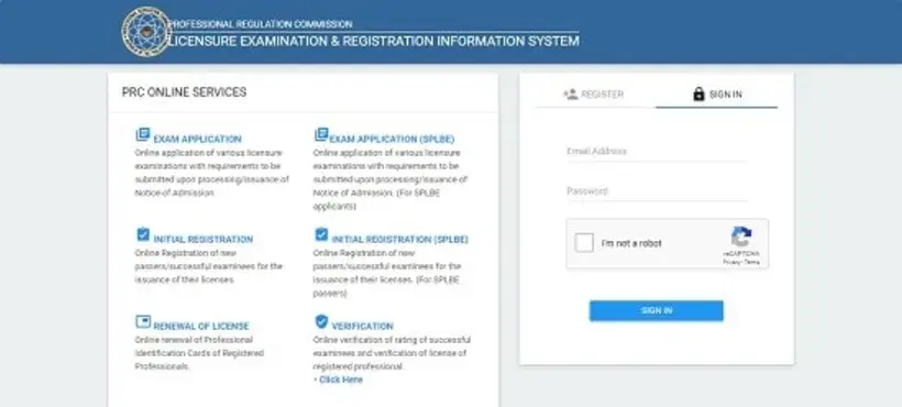 PRC Online Registration