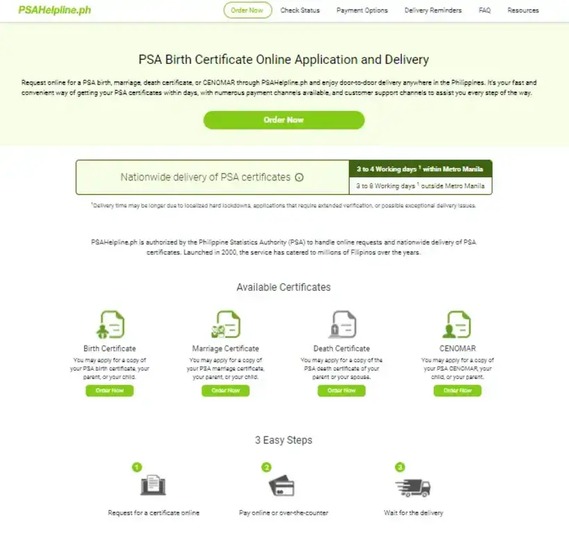 How to Get CENOMAR ar PSA Helpline