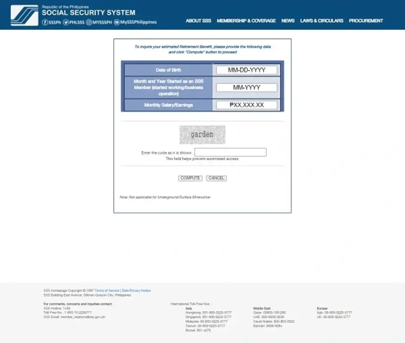 SSS Pension Computation