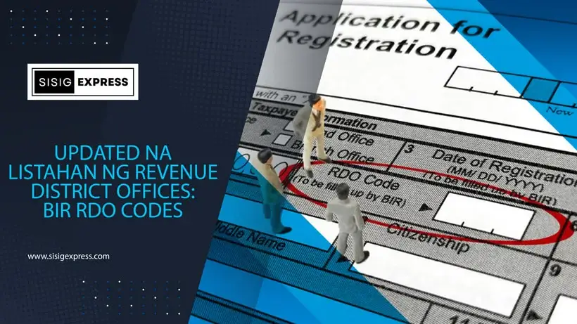 Updated na Listahan ng Revenue District Offices BIR RDO Codes