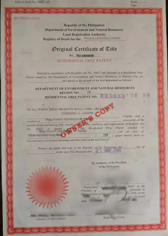 Fake Land Title Philippines