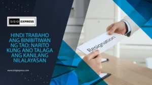 Hindi Trabaho ang Binibitiwan ng Tao; Narito Kung Ano Talaga ang Kanilang Nilalayasan