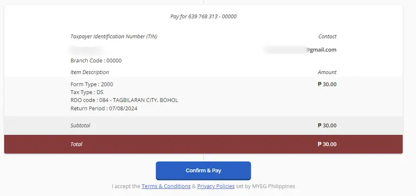 Confrim Pay