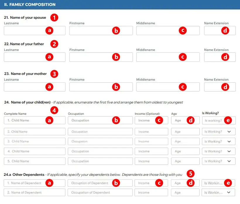 Online Senior Citizen Data Form