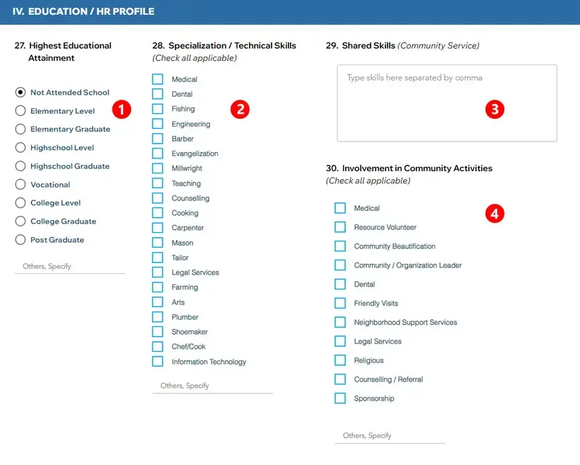 Online Senior Citizen Data Form