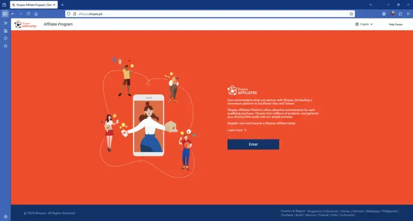shopee affiliate homepage